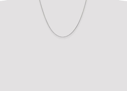 14K White Gold Diamond-cut Cable with Lobster Clasp Chain (Style PEN144-20)