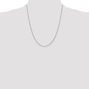 14K White Gold Diamond-cut Cable with Lobster Clasp Chain (Style PEN144-22)
