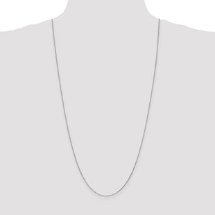 14K White Gold Diamond-cut Cable with Lobster Clasp Chain (Style PEN144-30)
