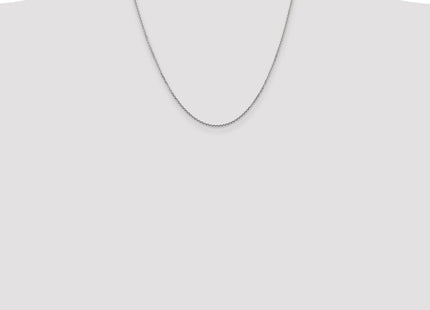 14K White Gold Diamond-cut Cable with Lobster Clasp Chain (Style PEN146-20)
