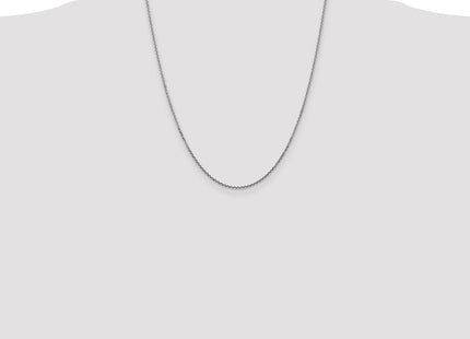 14K White Gold Diamond-cut Cable with Lobster Clasp Chain (Style PEN146-22)