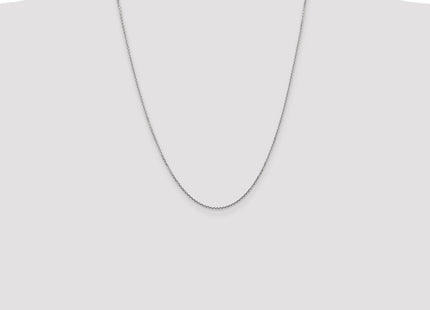 14K White Gold Diamond-cut Cable with Lobster Clasp Chain (Style PEN146-24)