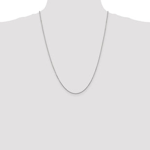 14K White Gold Diamond-cut Cable with Lobster Clasp Chain (Style PEN146-24)