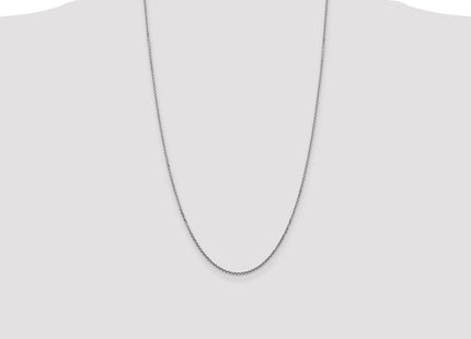 14K White Gold Diamond-cut Cable with Lobster Clasp Chain (Style PEN146-26)