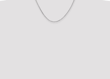 14K White Gold Diamond-cut Cable with Lobster Clasp Chain (Style PEN149-18)