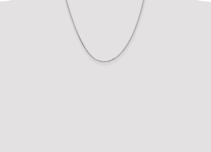 14K White Gold Diamond-cut Cable with Lobster Clasp Chain (Style PEN149-20)