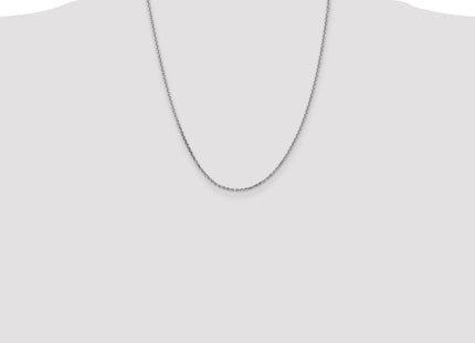 14K White Gold Diamond-cut Cable with Lobster Clasp Chain (Style PEN149-22)