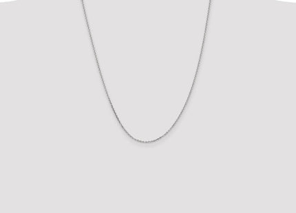 14K White Gold Diamond-cut Cable with Lobster Clasp Chain (Style PEN149-24)