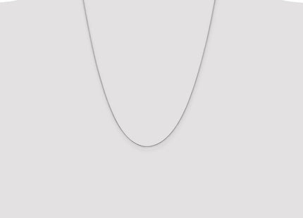 14K White Gold Diamond-cut Spiga with Spring Ring Clasp Chain (Style PEN152-24)