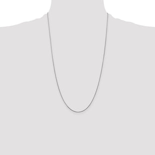 14K White Gold .85mmDiamond-cut Spiga with Lobster Clasp Chain (Style PEN153-26)