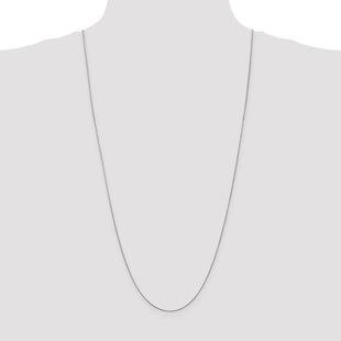 14K White Gold . Diamond-cut Spiga with Lobster Clasp Chain (Style PEN153-30)