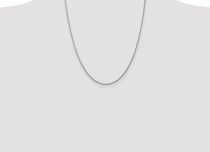 14K White Gold . Diamond-cut Spiga with Lobster Clasp Chain (Style PEN154-22)