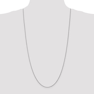 14K White Gold . Diamond-cut Spiga with Lobster Clasp Chain (Style PEN154-30)