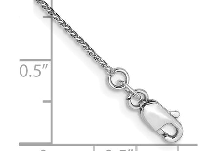 14K White Gold Diamond-cut Spiga with Lobster Clasp Bracelet (Style PEN154-7)