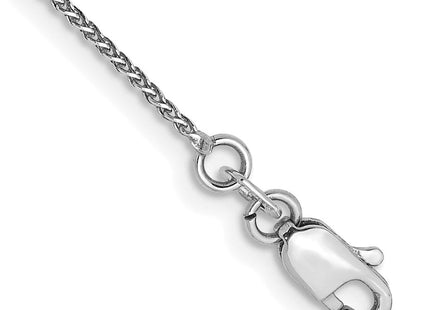 14K White Gold Diamond-cut Spiga with Lobster Clasp Bracelet (Style PEN154-7)