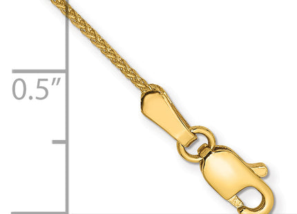 14K Diamond-cut Spiga with Lobster Clasp Bracelet, 6 x 1.05mm