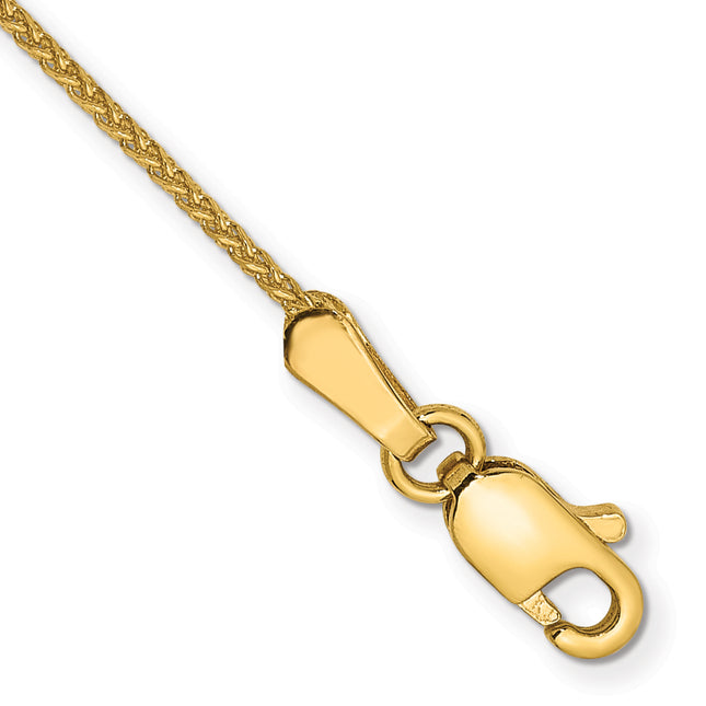 14K Diamond-cut Spiga with Lobster Clasp Bracelet, 6 x 1.05mm