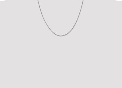 14K White Gold . Spiga with Spring Ring Clasp Chain (Style PEN158-20)