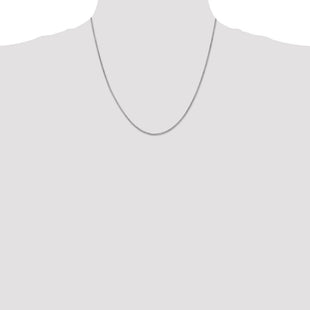 14K White Gold . Spiga with Spring Ring Clasp Chain (Style PEN158-20)