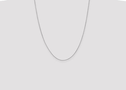 14K White Gold . Spiga with Spring Ring Clasp Chain (Style PEN158-24)