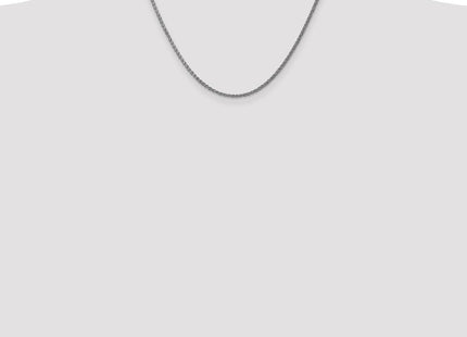 14K White Gold . Spiga with Spring Ring Clasp Chain (Style PEN159-18)