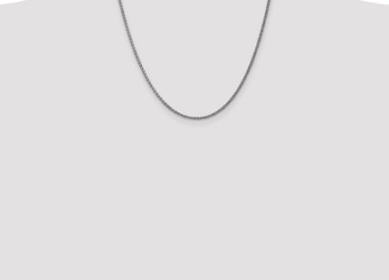 14K White Gold . Spiga with Spring Ring Clasp Chain (Style PEN159-20)