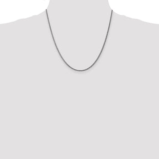 14K White Gold . Spiga with Spring Ring Clasp Chain (Style PEN159-20)
