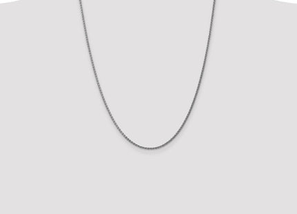 14K White Gold . Spiga with Spring Ring Clasp Chain (Style PEN159-24)