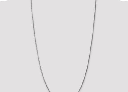 14K White Gold . Spiga with Spring Ring Clasp Chain (Style PEN159-30)