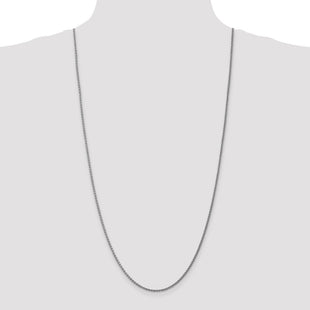 14K White Gold . Spiga with Spring Ring Clasp Chain (Style PEN159-30)