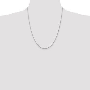 14K White Gold Spiga with Lobster Clasp Chain (Style PEN159L-22)