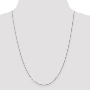 14K White Gold Spiga with Lobster Clasp Chain (Style PEN159L-24)