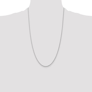 14K White Gold Spiga with Lobster Clasp Chain (Style PEN159L-26)