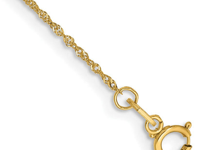 14K Singapore with Spring Ring Clasp Chain (Style PEN164-7)