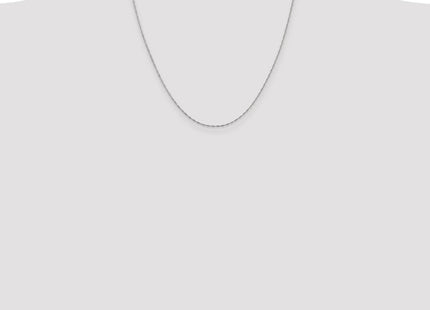 14K white gold singapore link chain