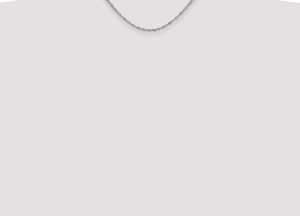 14K White Gold Singapore with Lobster Clasp Chain (Style PEN169-16)