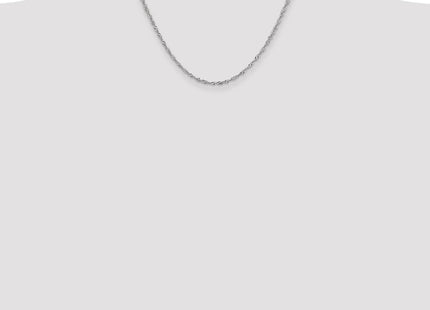 14K White Gold Singapore with Lobster Clasp Chain (Style PEN169-18)