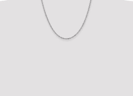 14K White Gold Singapore with Lobster Clasp Chain (Style PEN169-20)