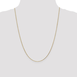 14K . Diamond-cut Cable with Lobster Clasp Chain (Style PEN17-24)