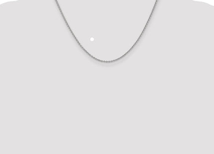 14K White Gold Forzantine Cable with Lobster Clasp Chain (Style PEN188-18)