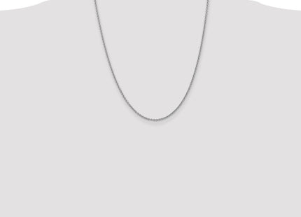 14K White Gold Forzantine Cable with Lobster Clasp Chain (Style PEN188-22)