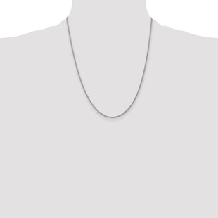 14K White Gold Forzantine Cable with Lobster Clasp Chain (Style PEN188-22)