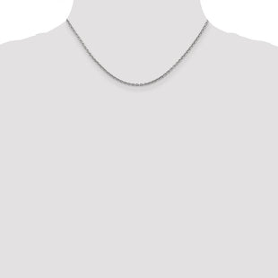 14K White Gold Forzantine Cable with Lobster Clasp Chain (Style PEN189-16)