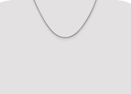 14K White Gold Forzantine Cable with Lobster Clasp Chain (Style PEN189-18)