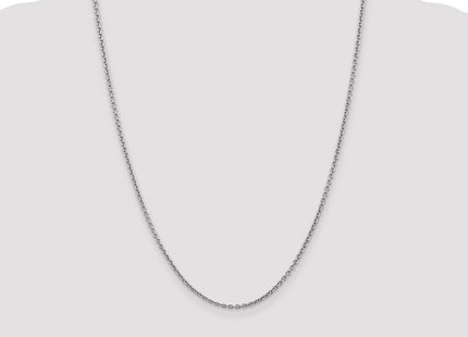 14K White Gold Forzantine Cable with Lobster Clasp Chain (Style PEN189-24)