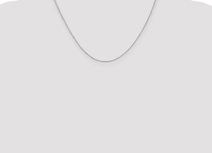 14K White Gold Diamond-cut Cable with Lobster Clasp Chain (Style PEN192L-18)