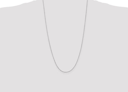 14K White Gold Diamond-cut Cable with Lobster Clasp Chain (Style PEN192L-26)