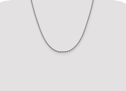 14K White Gold Diamond-cut Cable with Lobster Clasp Chain (Style PEN194-20)