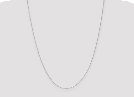 14K White Gold Diamond-cut Round Open Link Cable with Lobster Clasp Chain (Style PEN195-24)