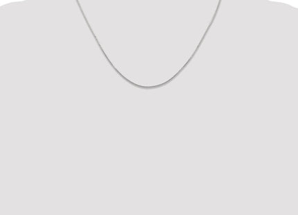14K White Gold Diamond-cut Round Open Link Cable with Lobster Clasp Chain (Style PEN196-18)